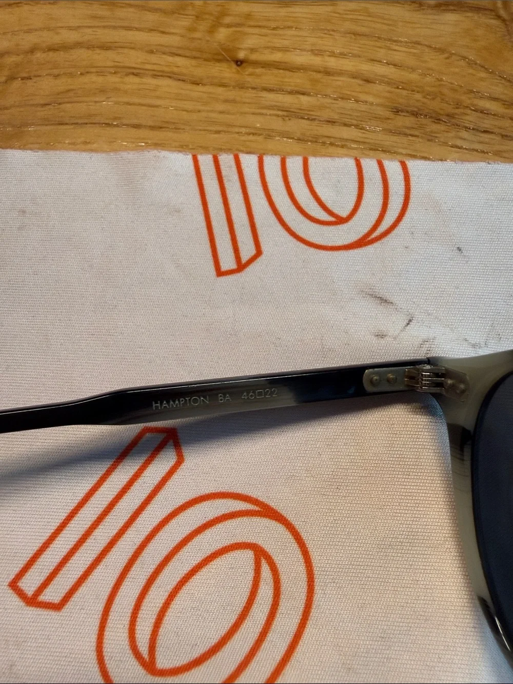 Garrett Leight Hampton Sunglasses Size 46 Black with Grey